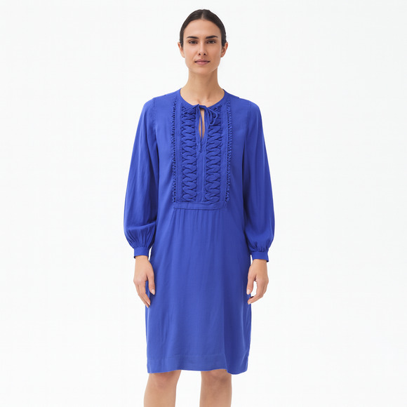 Diane von Furstenberg (DVF) Royal Blue Silk Tunic Dress - Size Large - Picture 1 of 13